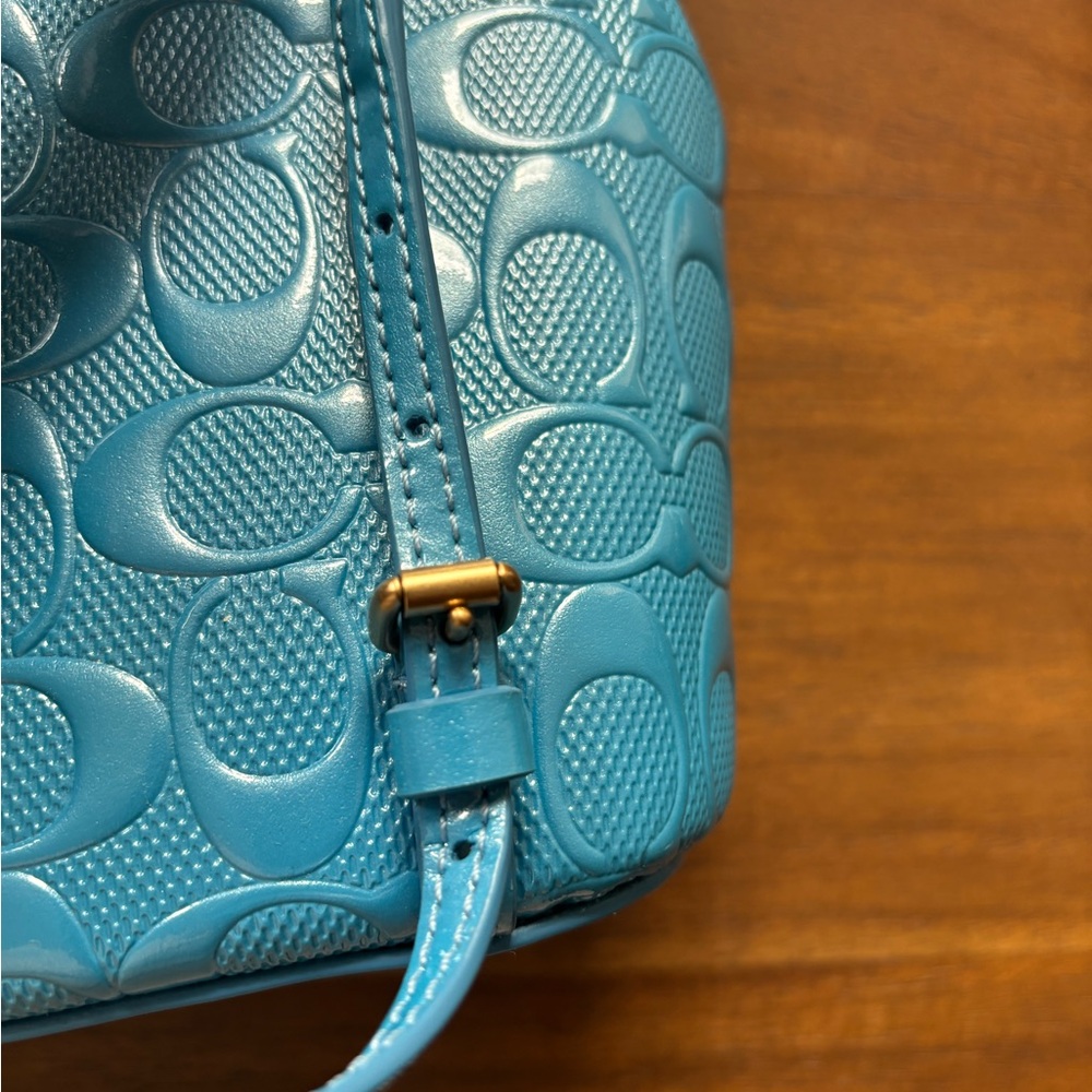 Coach Embossed Patent Backpack - Picture 3 of 5